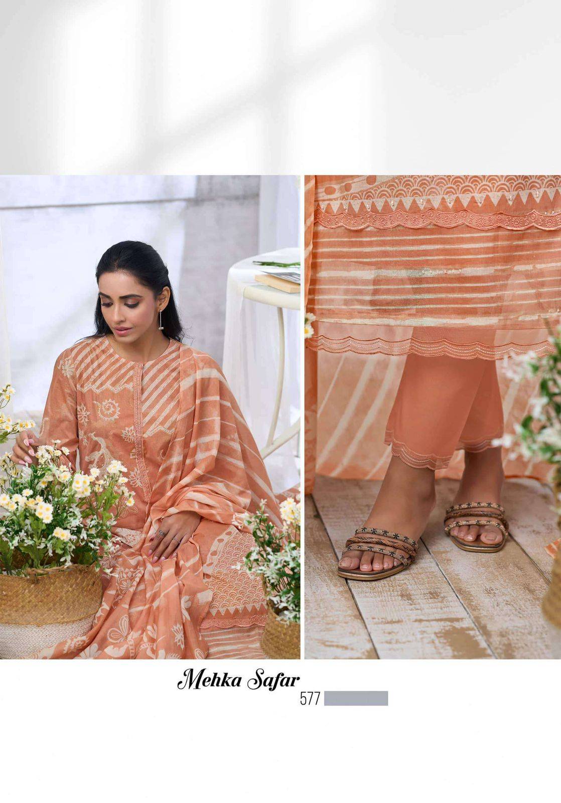 MEHKA SAFAR By T&M 528 TO 533 series Beautiful Festive Suits Stylish Colorful Fancy Casual Wear Organdy Digital Print Dresses At Wholesale Price